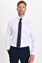 Men's Regular Fit Classic Cut 100% Cotton Ecoteks Certified Non-Ironing Non-Iron White Shirt - 4