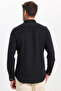 Men's Slim Fit Slim Fit Plain Oxford Embroidered Button-Down Collar Black Sports Shirt - 8