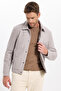 Men's Slim Fit Slim Fit Double Pocketed Snap Closure Stone Coat - 3