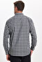 Men's Regular Fit Classic Cut Button Lapel Small Checkered Cotton Shirt - 9