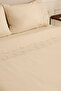 Luciana 100% Cotton Double Embroidered Duvet Cover Set Beige - 5