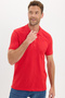 Men's Slim Fit Premium Series 100% Cotton Soft Textured Mercerized Red Polo Collar T-Shirt - 3