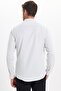 Men's Slim Fit Slim Fit Plain Oxford Embroidered Button down Collar Gray Sports Shirt - 8