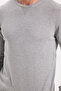 Men's Standard Fit Regular Cut Crew Neck Gray Knitwear Sweater - 5