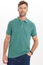 Men's Slim Fit Premium Series 100% Cotton Soft Textured Mercerized Green Polo Collar T-Shirt - 8