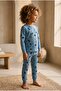 Boy's Planet Patterned Pajama Set - 3