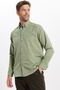Classic Fit Long Sleeve Buttoned Collar Cotton Easy Iron Oxford Plain Men's Shirt - 8