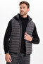Men's Slim Fit Wind-Resistant Puffer Vest with Pockets and Detachable Hood - 5
