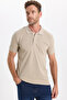 Men's Slim Fit Premium Series 100% Cotton Soft Textured Mercerized Stone Polo Collar T-Shirt