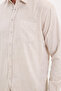 Men's Classic Fit Regular Cut Long Sleeve 100% Cotton Linen Texture Green Shirt - 7