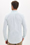 Men's Regular Fit Classic Cut Long Sleeve Muslin Fabric Green Shirt - 8