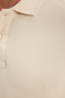 Men's slim fit premium series 100% cotton soft mercerized beige polo collar t-shirt - 8