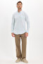 Men's Regular Fit Classic Cut Long Sleeve Muslin Fabric Green Shirt - 2