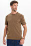Unisex Regular Fit Comfortable Cut 100% Cotton Crew Neck Brown T-Shirt - 3