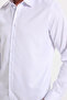 Slim Fit Long Sleeve Easy-Iron Sweat-Comfortable Tie-Down Collar Four Seasons White Men's Shirt - 5