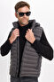 Men's Slim Fit Wind-Resistant Puffer Vest with Pockets and Detachable Hood - 8