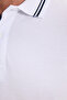 Men's Slim Fit 100% Cotton Long Sleeve White Polo Collar Sweatshirt - 7