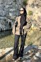 Women's Side Tie Detail Stitched Tunic Khaki Green - 2