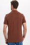Men's Slim Fit Premium Series 100% Cotton Soft Texture Mercerized Brown Polo Collar T-Shirt - 8