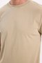 Unisex Regular Fit Comfortable Cut 100% Cotton Crew Neck Beige T-Shirt - 5