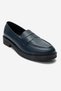 Pline Navy Skin Genuine Leather Women's Loafer Shoes - 3