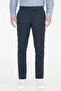 Men's Navy Blue Canvas Non-Marking Slim Fit Slim Fit Side Pocket Flexible Casual Trousers - 2