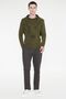 Men's Khaki Anti-Pilling Standard Fit Regular Cut Crew Neck Knitwear Sweater - 2