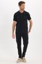 Men's Slim Fit Premium Series 100% Cotton Soft Textured Mercerized Black Polo Collar T-Shirt - 2