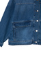 Brown Stand Collar Denim Oversized Jacket Tbbaw27Ag00029 - 6