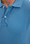 Men's Slim Fit Premium Series 100% Cotton Soft Textured Mercerized Indigo Polo Collar T-Shirt - 5