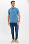 Men's Slim Fit Premium Series 100% Cotton Soft Textured Mercerized Indigo Polo Collar T-Shirt - 2