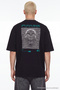 Black Oversized/Wide Cut Puffy Printed 100% T-Shirt TMNSS23TS00171 - 5