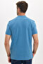 Men's Slim Fit Premium Series 100% Cotton Soft Textured Mercerized Indigo Polo Collar T-Shirt - 6