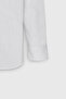 Men's White 100% Cotton Flannel Oxford Slim Fit Buttoned Collar Flared Shirt - 14