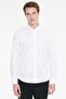 Men's White 100% Cotton Flannel Oxford Slim Fit Buttoned Collar Flared Shirt - 9