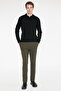 Men's Khaki Non-Iron Non-Wrinkle Tie-Waist Jogger Pants Slim Fit