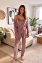 Powder Pearl Exclusive Velvet Women's Pajama Set with Robe - 6