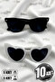 White Hearted Bride and Groom Glasses, 10 Pieces Bride Bridesmaid Current after Party Wedding Henna Entertainment Glasses - 2