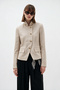 Stone Asymmetric Closure Buttoned Blazer Jacket Twoaw27Bc00025 - 5