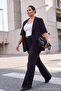Black Contrast Stitched High Waist Medium Stretch Flare Spanish Jeans Tbbaw27Cj00004