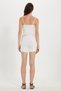 Women's Slim Fit Ribbed V-Neck Ecru Strap Blouse and Tie-Waist Ecru Shorts Set - 7