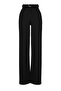 Siyah Kemerli Wideleg/Geniş Paça Normal Bel Smart Krep Kumaş Örme Pantolon TWOSS23PL00330 - 7
