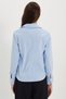 Women's Slim Fit Slim Fit Cotton Long Sleeve Striped Blue Women's Shirt - 8