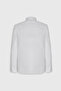 Men's White 100% Cotton Flannel Oxford Slim Fit Buttoned Collar Flared Shirt - 15
