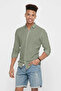 قميص ONSCAIDEN LIFE LS SOLID LINEN BLEND NOOS للرجال باللون الأخضر - 22012321