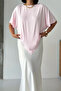 Crep Women's Viscose Fabric Draped Bat Sleeve Asymmetrical Loose T-Shirt - 3