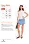Women's slim fit short sleeve boat neck ecru blouse - 3