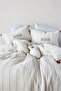 Perge Authentic Muslin Double Embroidered Duvet Cover Set Blue - 2