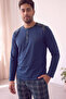 Relax Stylish Men's Long Sleeve Pajama Set - 6