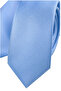 Men's Maya Blue Handkerchief Tie Slim Cut Tie with Gift - 4